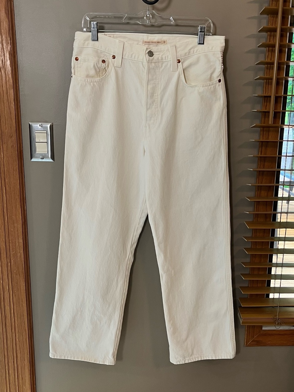 Levi's Chasing Rainbows Ribcage Straight Ankle Highrise Jeans Size 31 View 3